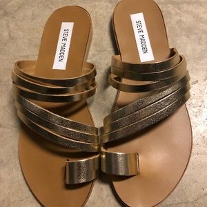 Gold Steve Madden sandals
